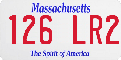 MA license plate 126LR2