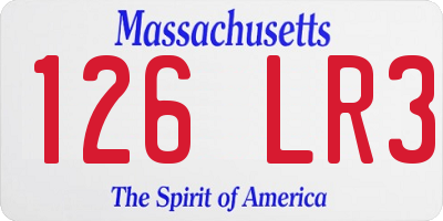 MA license plate 126LR3