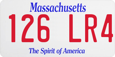 MA license plate 126LR4