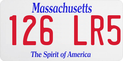 MA license plate 126LR5