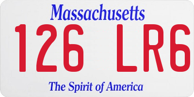 MA license plate 126LR6