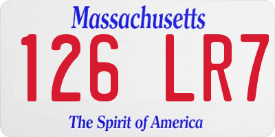 MA license plate 126LR7
