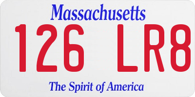 MA license plate 126LR8