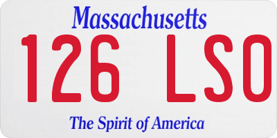 MA license plate 126LS0