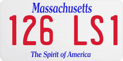 MA license plate 126LS1