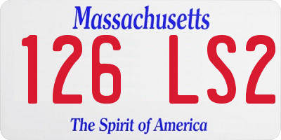 MA license plate 126LS2