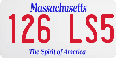 MA license plate 126LS5