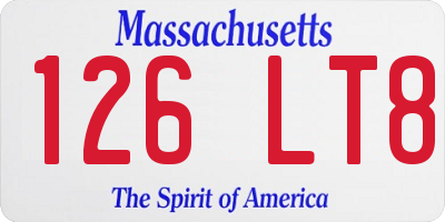 MA license plate 126LT8