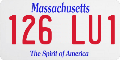MA license plate 126LU1