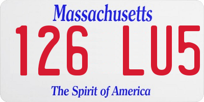 MA license plate 126LU5