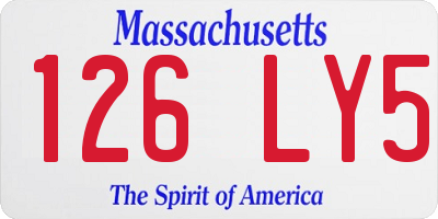 MA license plate 126LY5