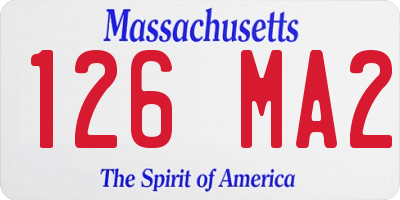 MA license plate 126MA2