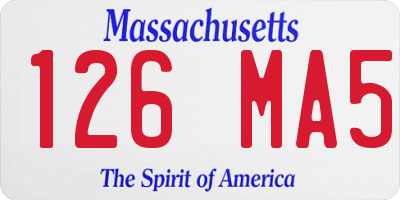 MA license plate 126MA5