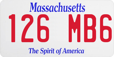 MA license plate 126MB6
