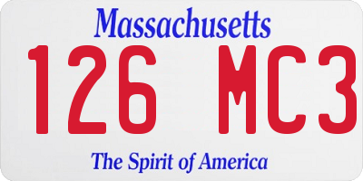MA license plate 126MC3
