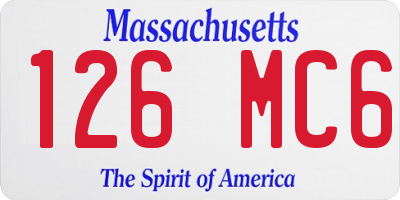 MA license plate 126MC6