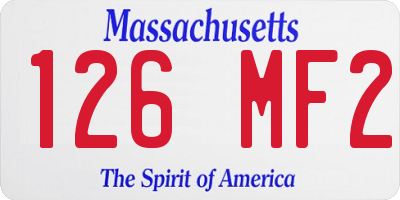 MA license plate 126MF2