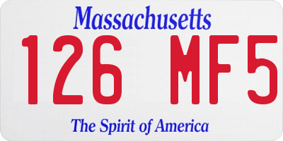 MA license plate 126MF5