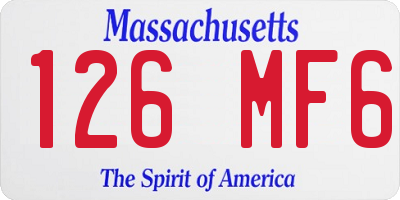 MA license plate 126MF6