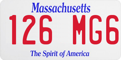 MA license plate 126MG6