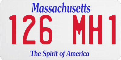 MA license plate 126MH1