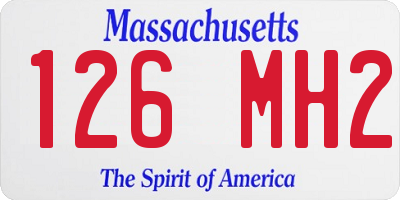 MA license plate 126MH2
