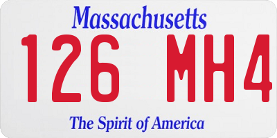 MA license plate 126MH4