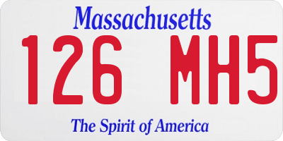 MA license plate 126MH5