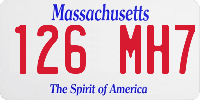 MA license plate 126MH7