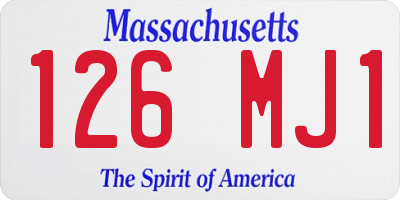 MA license plate 126MJ1