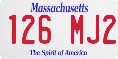 MA license plate 126MJ2