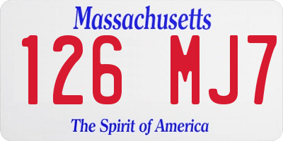 MA license plate 126MJ7