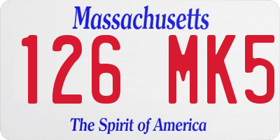 MA license plate 126MK5