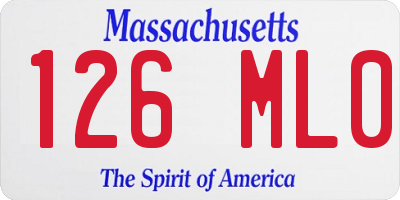 MA license plate 126ML0