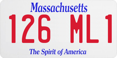 MA license plate 126ML1