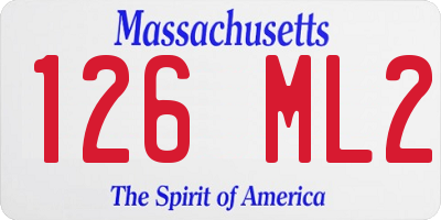 MA license plate 126ML2