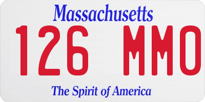 MA license plate 126MM0