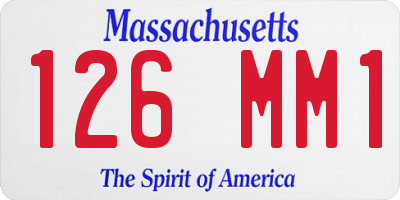 MA license plate 126MM1