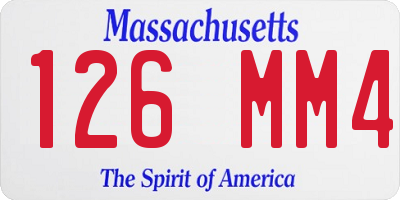 MA license plate 126MM4