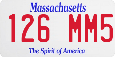 MA license plate 126MM5