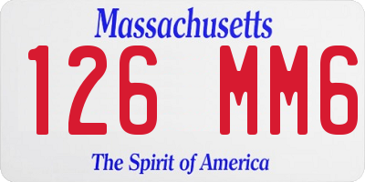 MA license plate 126MM6