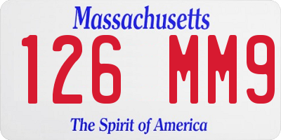 MA license plate 126MM9