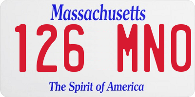 MA license plate 126MN0