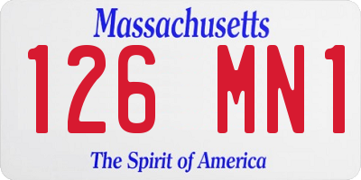MA license plate 126MN1