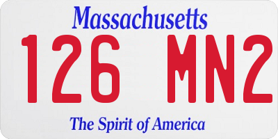 MA license plate 126MN2