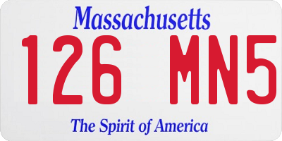 MA license plate 126MN5