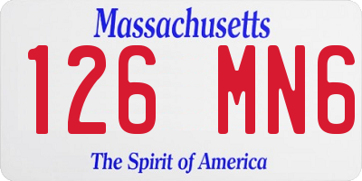 MA license plate 126MN6