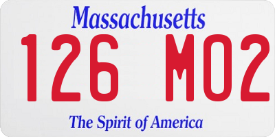 MA license plate 126MO2