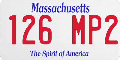 MA license plate 126MP2
