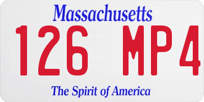 MA license plate 126MP4